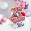 Bakeware Tools Square Acrylic Clear Box Fillable Cake Blank Stands Dessert Decoration Holders Of Flower Light Sticker Sandwiching Layers