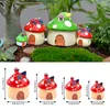 Decorações de jardim mini resina cogumelo ornamento micro paisagem estátuas criativas mesa casa painel do carro miniaturas decoração em vaso