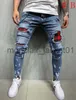 Jeans para hombres Moda para hombres Jeans Jeans ajustados Pantalón elástico Jeans rasgados Jeans deshilachados Pantalones para hombres Slim Fit Pant J230915