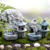 Bahçe Dekorasyonları 1 PCS Mini Havuz Kulesi Minyatür Peyzaj Süs Bonsai Dekorasyon Heykelcik Aksesuarları