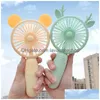 Party Favor Rechargeable Mini Fan Hand Held 1200Mah Usb Office Outdoor Household Desktop Pocket Portable Travel Electrical Appliances Dhmsx