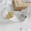 Weitere neue offene Ringe aus Weißgold / 18 Karat mit Farbwicklung, 100 % 925er Sterlingsilber, Mti Layer Twining, verstellbarer Ring, Drop-Lieferung, Schmuck. Finden Sie Dhyhw