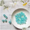 Perles d'espacement rondes en plastique acrylique Lucite, en résine, amples, adaptées au bracelet à breloques pour collier de bijoux à faire soi-même, 10 pièces/lot, livraison directe Dh4Hg