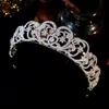 Mariée européenne Princesse Diana Couronne Cristal Bandeau Bijoux Accessoires De Mariage Coiffure De Mariée Diadèmes Zircon couronne Headpieces316N