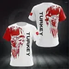 Men's T Shirts 2023 Summer Rkiye Short Sleeved T-shirt Printed Shirt With Flag Of Turkey Round Neck Large Clothes