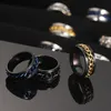 Stainless Steel Rotatable Couple Ring High Quality Spinner Chain Rotable Rings for Women Man Punk Jewelry Party Gift