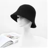 Cappelli a tesa larga Secchiello panama caldo inverno Cappello da donna per adolescenti Feltro di lana ragazza autunno e moda Pelliccia Berretto hip hop nero 230915