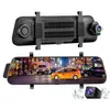 Auto Dvr Auto Dvrs 2,5K Dvr 10 Zoll Touch Sn Spiegel Camcorder Dual Kameras Mit Rückansicht Dv Wasserdicht Backup 32Gb Micro SD Karte Drop D Dhtdp