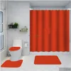 Shower Curtains Fashinon Digital Printing Waterproof Home Curtain Polyester Cloth Bathroom 4Pcs Drop Delivery Garden Bath Accessories Dh7Qd