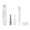 Nektarsamlare Set 14mm 18mm vattenrörsglaspaket med Keck Clip Glass Pipes Rökningstillbehör