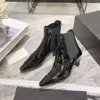 Najwyższej jakości marka kwadratowy but buty na obcasie damskie buty butów mody designer botki złoto srebrne białe czarne 5 cm