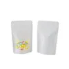 100 Pcs Colored Aluminum Foil Stand Up Zip Lock Pouches with Clear Window For Snack Storage Resealable Bag 201021182L