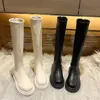 Boots Women Thigh High Boots Women Casual Plush Knee Boots Brand Designer Zip Ladies Leather Long Boots White Mujer Shoes 2023 230914