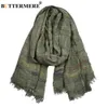 Scarves BUTTERMERE Men Autumn Winter Cotton Linen Scarf Khaki Black Navy Pink Warm Long Fashion Brand Mens Scarfs 230914