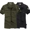 Plus -storlek Mens Summer Camouflage Army Green Shirt Men Mlitary Tactical 100% Cotton Shirt US Airborne Division Tops282o