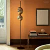 Floor Lamps Vintage Black Gold Lamp LED Minimalist Double Lampshade Reading Bedside Living Room Standing Lights