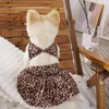 Vêtements pour chiens Robe de bain 1 ensemble Beau motif exquis Lavable Pet Print Bikini Fournitures de maillot de bain