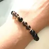 MG0956 Bracelet diffuseur d'huile essentielle de Tourmaline noire soulagement de l'anxiété pierre de lave femmes mystique Yoga poignet Mala Bracelet 2753