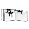 Подарочная упаковка, 10 шт., белый пакет из крафт-бумаги с ручками для покупок, большое хранилище для вечеринок, упаковка конфет, Bow245M