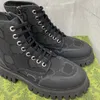 Män kvinnor stövlar designer halv boot klassisk stil riktiga läder skor mode vinter höst snö stövlar nylon canvas ankel boot 02