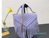 дизайнерская сумка через плечо дизайнерская сумка-тоут с кисточками классическая сумка модная металлическая клетчатая сумка