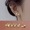 Lachende ster oorbellen voor vrouwen meisje Koreaanse mode gouden kleur kleine schattige oor piercing Daith Helix kraakbeen stemming sieraden