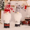 Kerstdecoraties wollen wijnflessensets Vakantie eettafeldecoraties