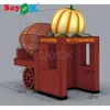 Uppblåsbar Halloween Pumpkin Cart Booth Stand Advertising Event Decoration Promotion Show 5m