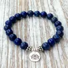 SN1039 Äkta Lapis Lazuli -armband Natural Stone Bead Men's Armband Chakra Spiritual Yogi Gift 271a