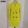 Parkas pour femmes Femme Manteau de laine matelassé Épaissir Veste d'hiver de haute qualité Femmes Slim Laine Long Cachemire Mélange Manteaux Cardigan Pardessus Élégant 210416 L230915