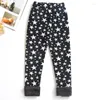 Trousers FINEPAT Autumn Winter Thicked Kids Girls Pants Butterfly Leopard Printing Slim Toddler Girl Warm Leggings Children