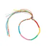 Bangle 100 stks/set Bulk Groothandel Willekeurige Kleurrijke Touw Regenboog Kleur Mix Gevlochten Kwastje Armband Voor Vrouwen Mannen Draad Knoop Handgeweven Gift 230915