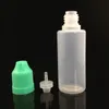 Bottiglie contagocce per liquidi E da 500 pezzi 3 ml 5 ml 10 ml 15 ml 20 ml 30 ml 50 ml Bottiglie di plastica con tappo a prova di bambino e punte sottili Contenitore vuoto per feltro