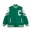 Jaqueta masculina com capuz jaqueta bomber beisebol carta c remendo couro tianma bordado roupas de rua jaqueta masculina