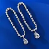 Gota de água moissanite diamante balançar brinco 100% real 925 prata esterlina noivado casamento brincos para jóias femininas