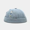 Chaps à bord large Bodet Hole denim Réglable à bord rustique Hip Hop No Visor Spring Summer Fashion Boneie Personnalité Men's Hat 230915