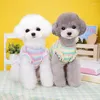 Vêtements pour chiens Été Chat Jupe Couleur Rayé Vêtements pour chiens Petite robe de princesse douce Printemps Mignon Motif de fleurs Joli animal de compagnie