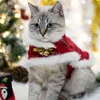 猫の衣装クリスマスコスチュームサンタコスプレ面白い服マントドレスアップ小道具ペットアクセサリー