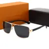 Mode Klassische LY7720 Sonnenbrille Für Männer Metall Quadrat Gold Rahmen UV400 Unisex Vintage Stil Attitude Polarisierte Sonnenbrille Schutz Brillen mit Box