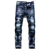 Herenjeans Italië Kettingbroek Heren Slanke denimbroek Blauw potlood voor 1093269h