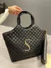 2st Super Large Tote iCare Shop Bags Womens Mens Overized Luxury Designer lambskin handväska med små plånböcker pochette quiltad läder axelkoppling resväska