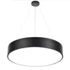 Lampe à suspension LED minimaliste moderne, lustres ronds, luminaires noirs pour bureau, salle d'étude, salon, chambre à coucher, AC85-265V283I
