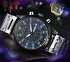 Crime Premium Mens Full Functional Watch Japan Quartz Movement Man Time Clock Watch Digital Number Dial Stainless Steel Band Casual Business Watches Gifts