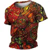 Men's T Shirts Summer T-Shirts 3D Print Short Sleeve Tops Bohemian Shirt For Man Streetwear Oversized Tee Men Vintage Clothing