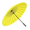 Parasol duże kolorowe tęczowe parasol deszczowy Kobiety 24K WITRPOOF DŁUGO Uchwyt Wodoodporna moda Parasol 2021258S