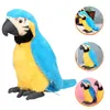 Garden Decorations Parrot Plush Stuffed Toy Animal Bird Talking Artificial Realistic Lifelike Toys Ornament Models Animals Cockatiel Kids