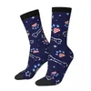 Men's Socks Happy Print Bone And Star For American Vintage Dog Lover Man Hip Hop Crazy Crew Sock Gift Pattern Printed