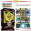 72 шт. Yuh с жестяной коробкой Yu Gi Oh голографические английские карты Pro White Dragon Duel Game Collection Card Детские игрушки в подарок G220311 Drop Delive Dh0Rf