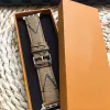 Damen Herren Mode Smart Uhren Armband Armband für Apple Iwatch7/3/2/1/5/6 Vintage Marke Leder 41/40/45/44mm Designer Armband