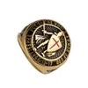 Solitaire Ring Knights Templar Crusader Emblem Masonic Cross Rings Jewel rostfritt stål guldröd emaljmän svärd sköld Efesier ar dhpvw